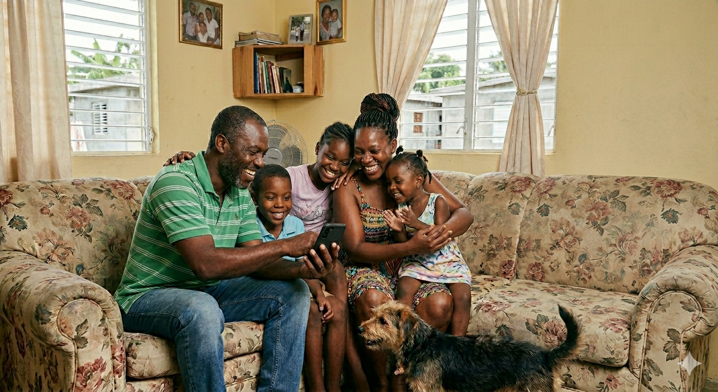 Haitian family enjoying 5Pyas